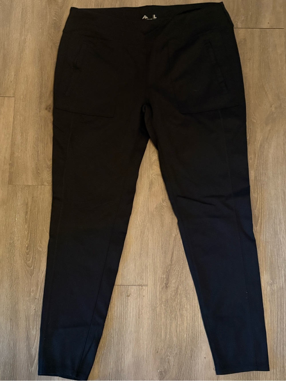 Black Stretch Ponte Leggings with Front Pockets